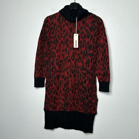 Diesel 100% Alpaca Print Knitted Dress Oversize Sweater
Size XS - Picture 1 of 10